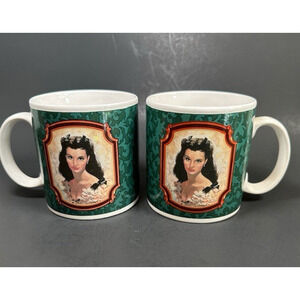 Gone With The Wind The Heirloom Tradition Mug Cup set of 2 Scarlett O'Hara 1989